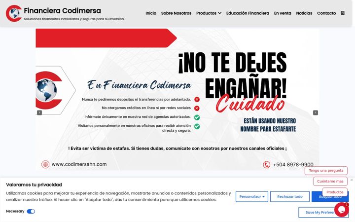 Screenshot of codimersahn.com