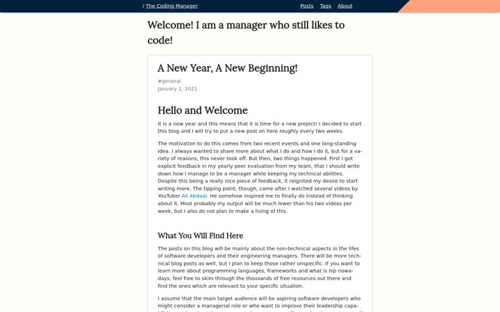 Screenshot of coding-manager.com