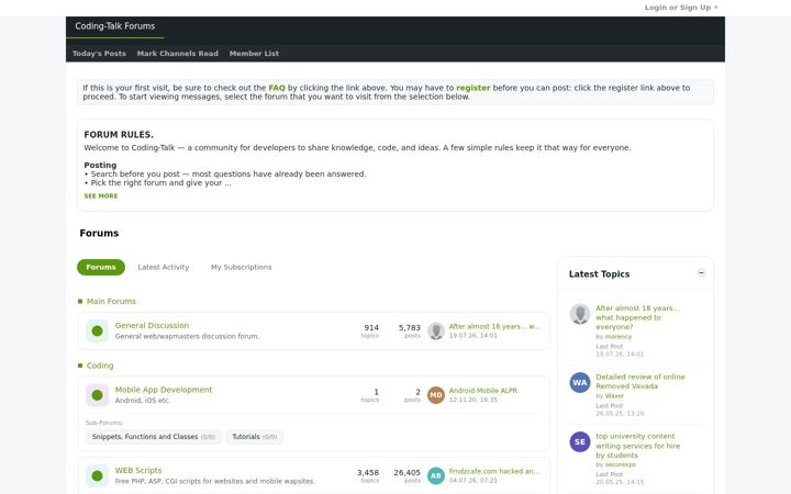 Screenshot of coding-talk.com