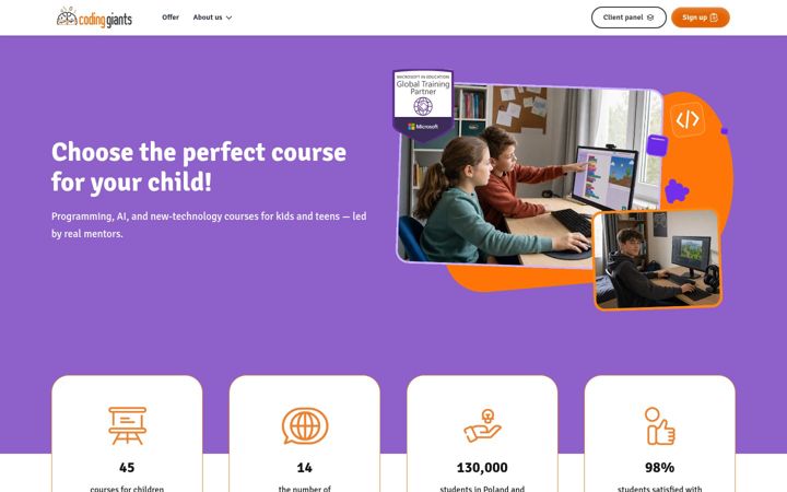 Screenshot of codinggiants.ae