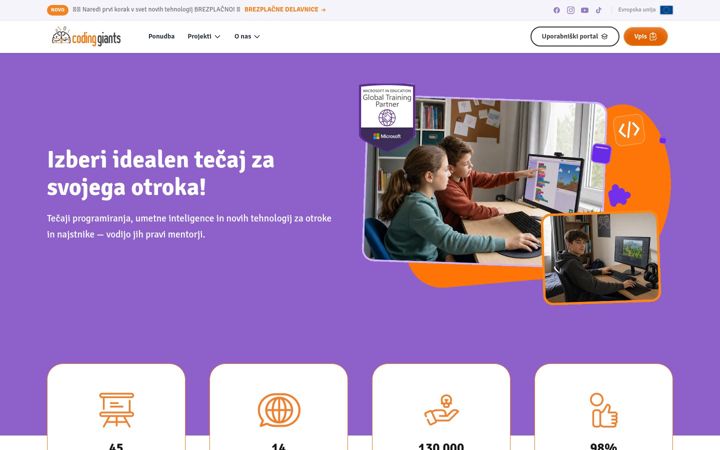 Screenshot of codinggiants.si
