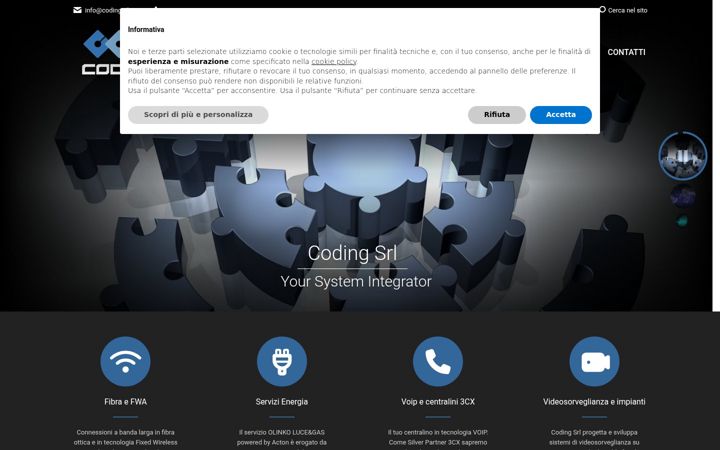 Screenshot of codingsrl.com