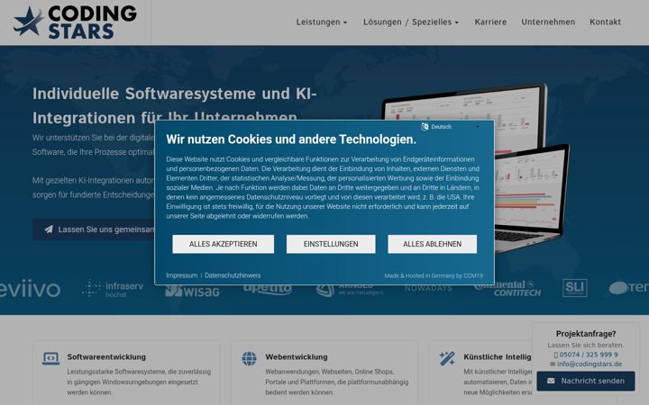 Screenshot of codingstars.de