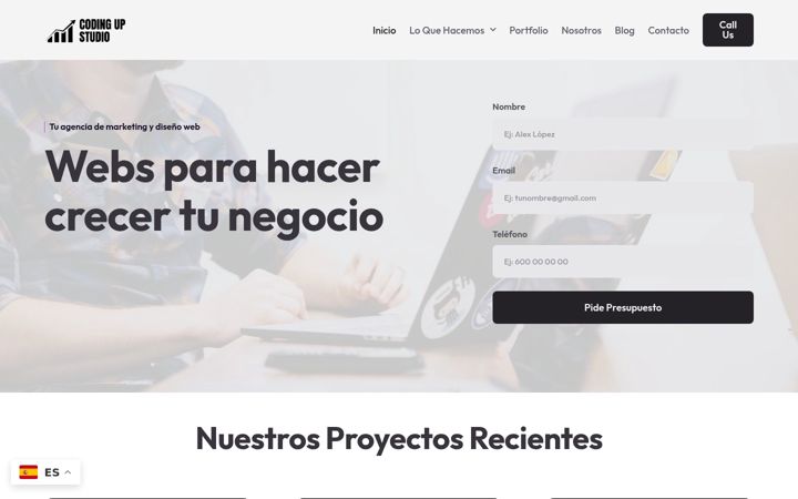 Screenshot of codingupstudio.com