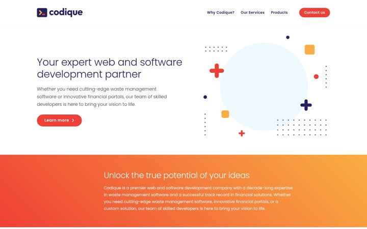 Screenshot of codique.co.uk