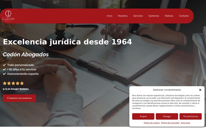 Screenshot of codonabogados.es