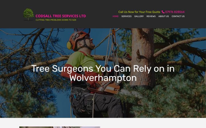 Screenshot of codsalltreeservice.co.uk