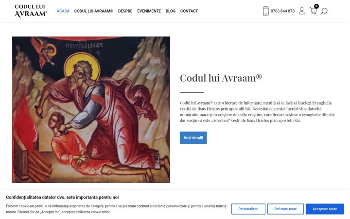 Screenshot of codulluiavraam.ro