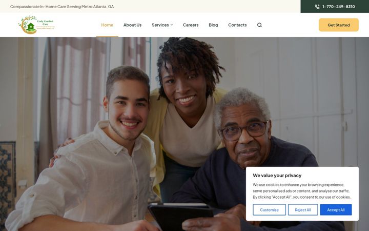Screenshot of codycomfortcare.com