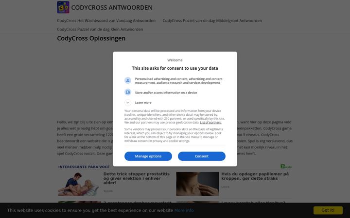 Screenshot of codycross-antwoorden.info