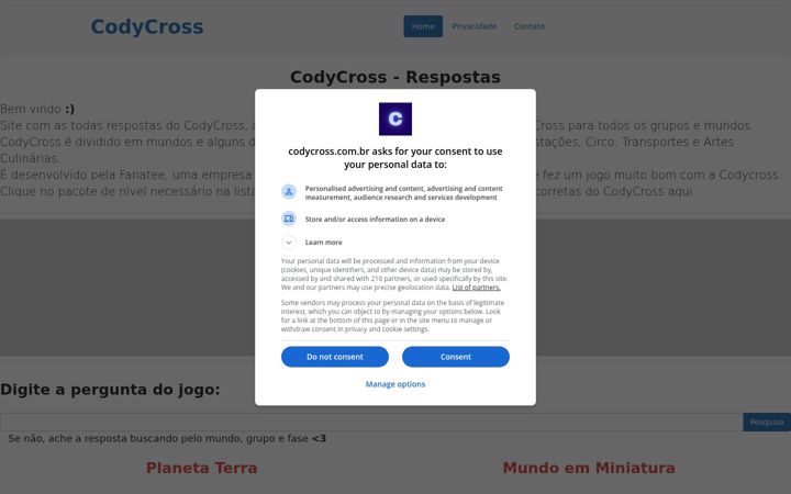 Screenshot of codycross.com.br