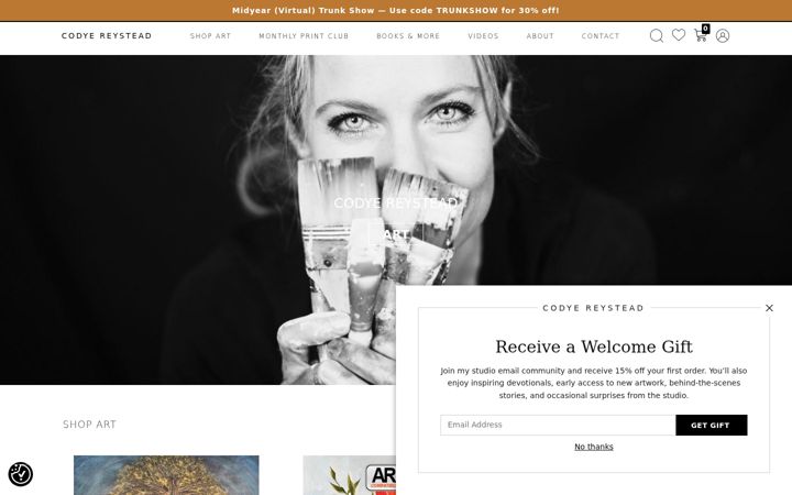 Screenshot of codyereystead.com