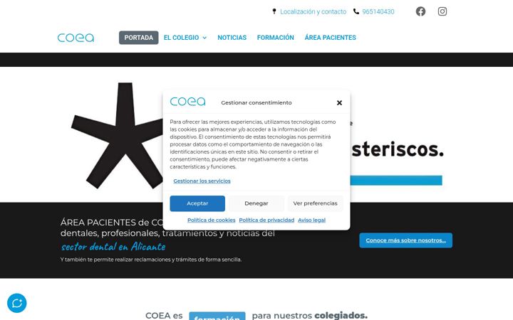 Screenshot of coea.es