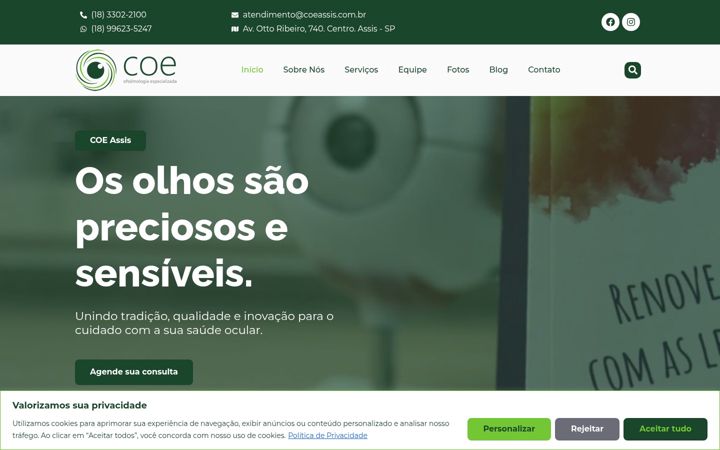 Skjámynd af coeassis.com.br