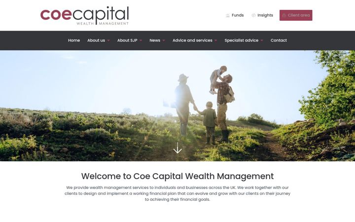 Screenshot of coecapital.co.uk