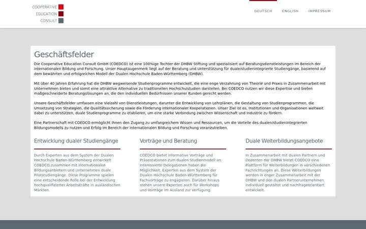 Screenshot of coedco.org