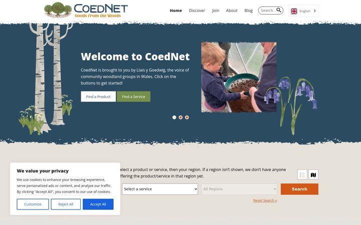 Screenshot of coednet.co.uk