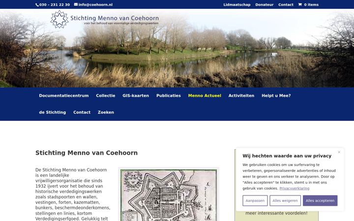 Skjermbilde av coehoorn.nl