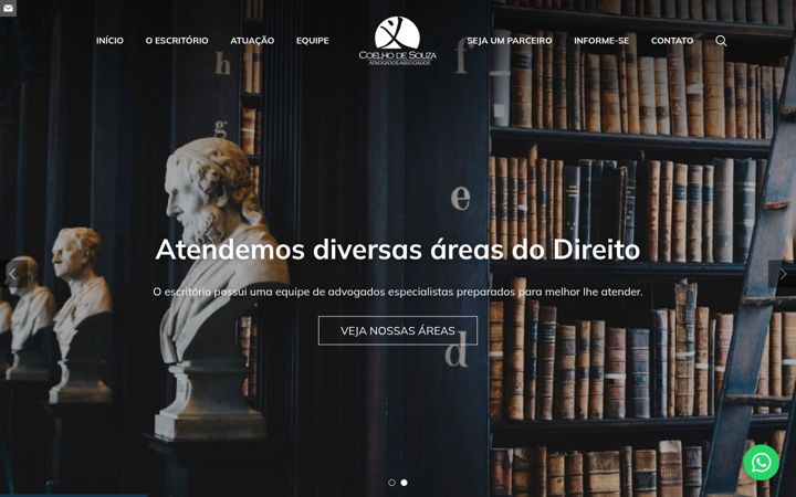 Posnetek zaslona coelhodesouzaadv.com.br
