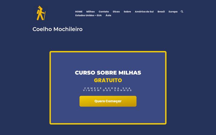 Posnetek zaslona coelhomochileiro.com.br