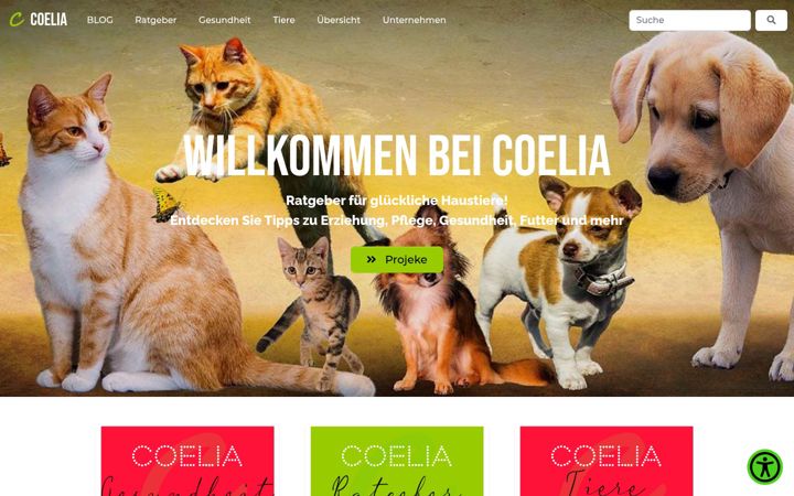 Screenshot of coelia.de