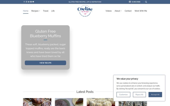Screenshot of coeliacbydesign.com