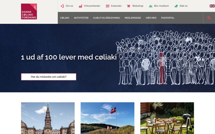 Skärmbild av coeliaki.dk
