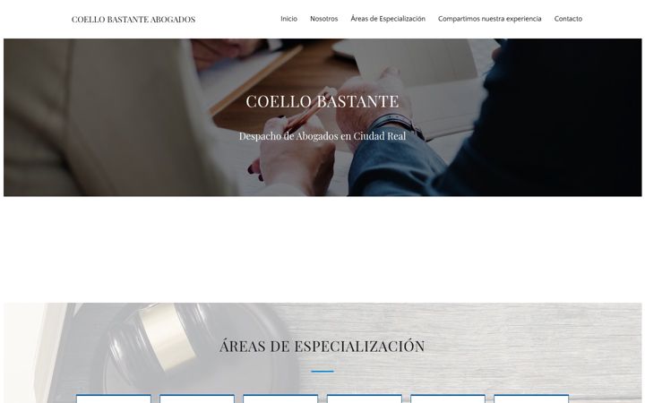 Screenshot of coellobastanteabogados.com