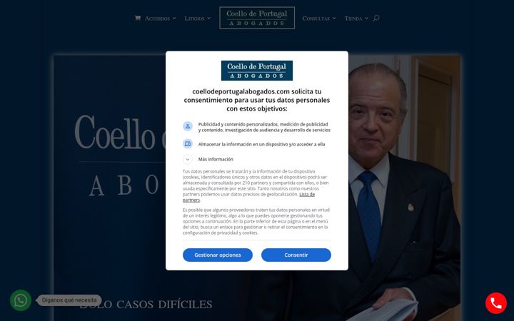 Screenshot of coellodeportugalabogados.com
