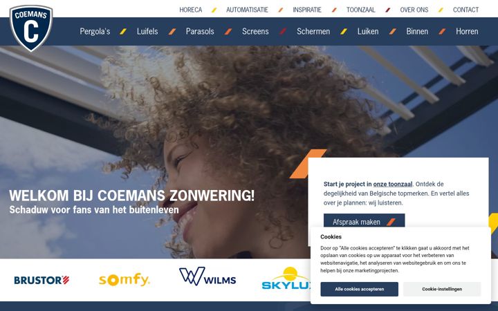 Screenshot of coemanszonwering.be