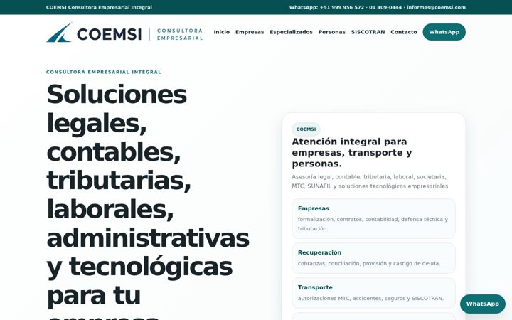 Screenshot of coemsi.com