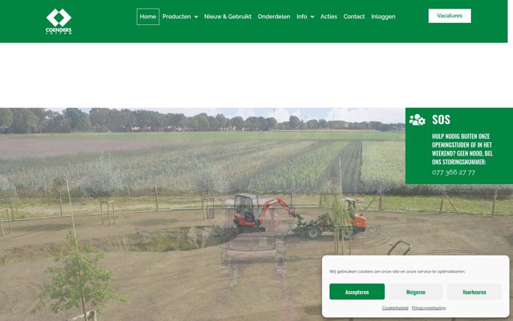 Posnetek zaslona coenderslottum.nl