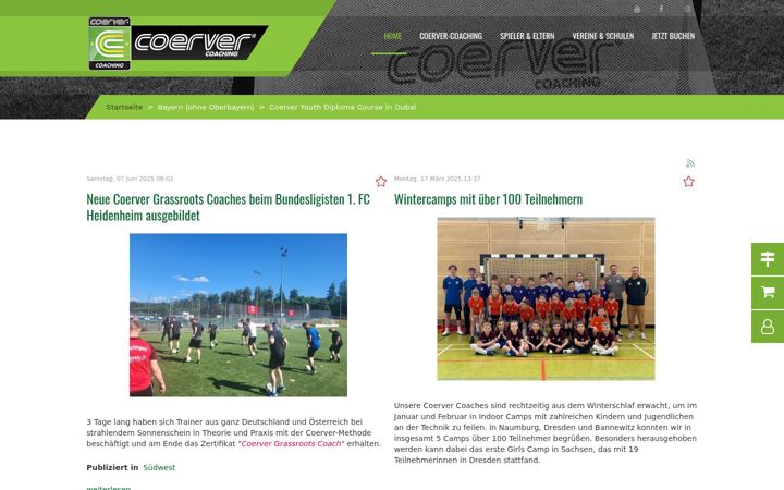 Screenshot of coerver-coaching.de