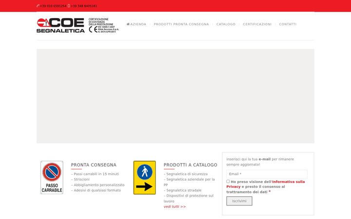 Screenshot of coesegnaletica.it
