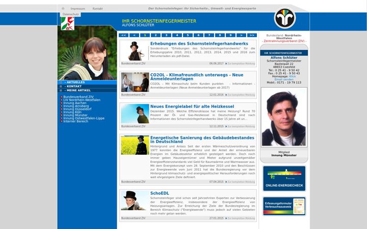 Screenshot of coesfeld-schornsteinfeger.de