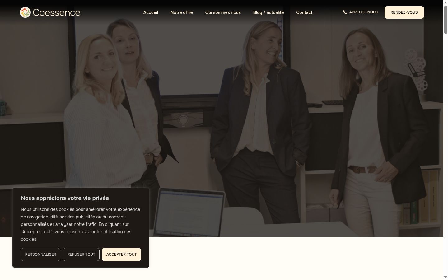 Screenshot del banner di consenso mostrato prima di qualsiasi interazione