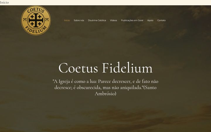 Posnetek zaslona coetusfidelium.com.br