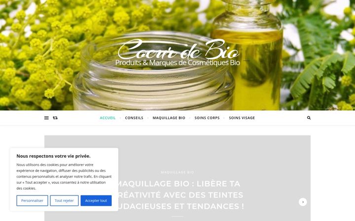 Screenshot of coeur-de-bio.com
