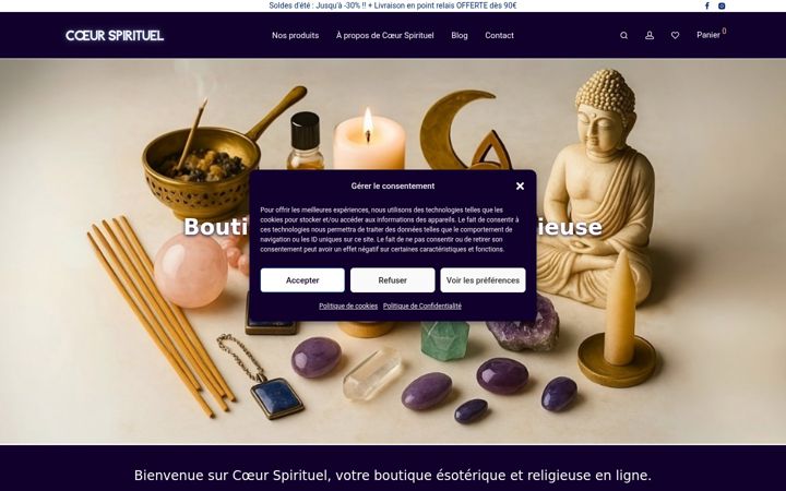 Skærmbillede af coeur-spirituel.fr