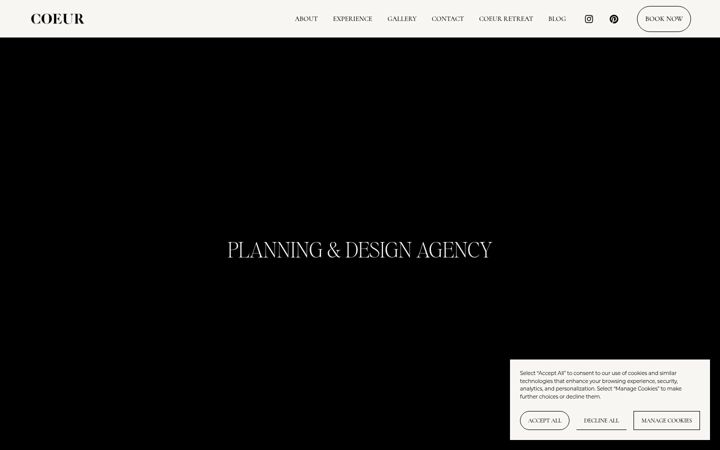 Screenshot of coeur-weddings.com