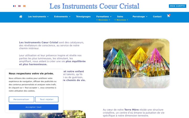 Screenshot of coeurcristal.com
