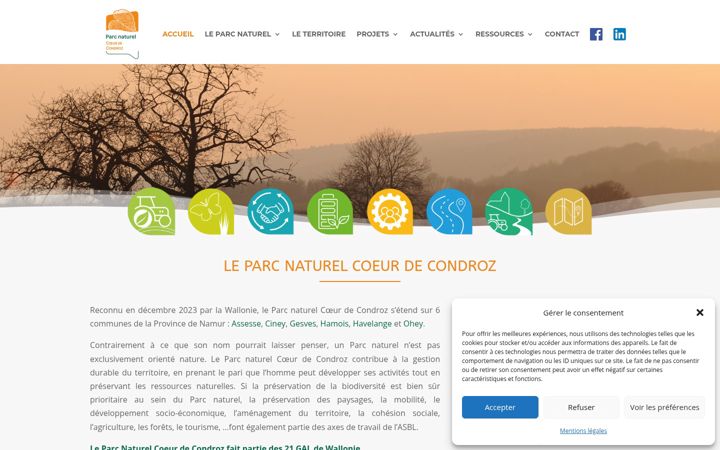 Screenshot of coeurdecondroz.be