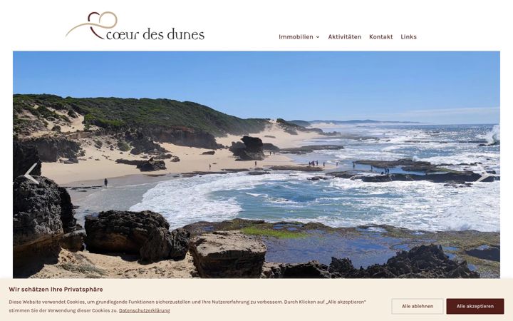 Screenshot of coeurdesdunes.com