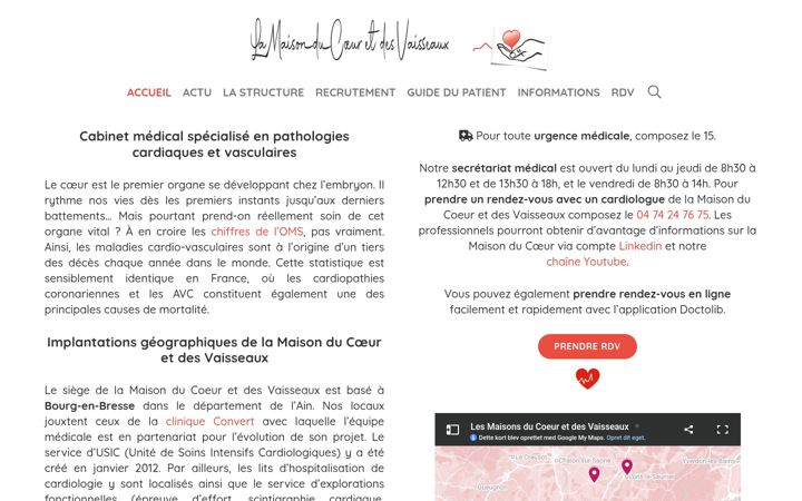 Screenshot of coeuretvaisseaux.fr