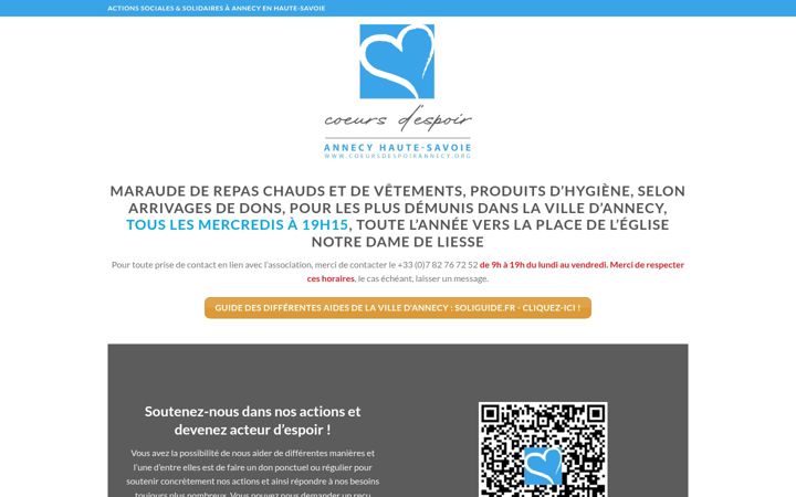 Ekrano kopija coeursdespoirannecy.org
