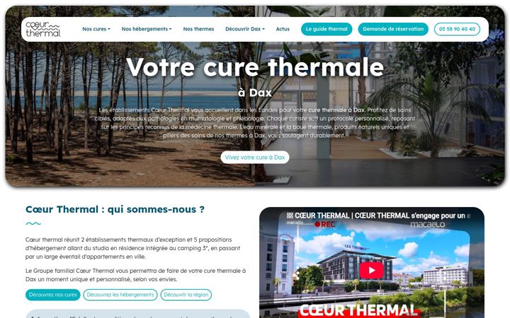 Screenshot of coeurthermal.com