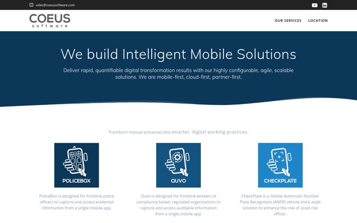 Screenshot of coeussoftware.com