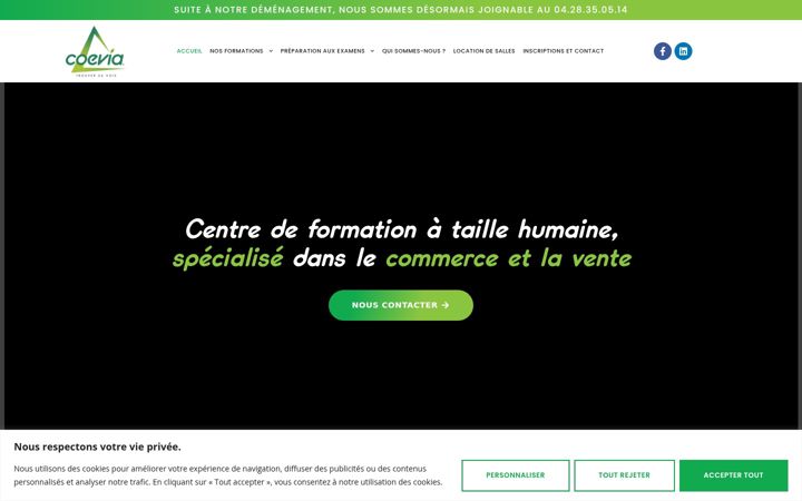 Screenshot of coevia.fr