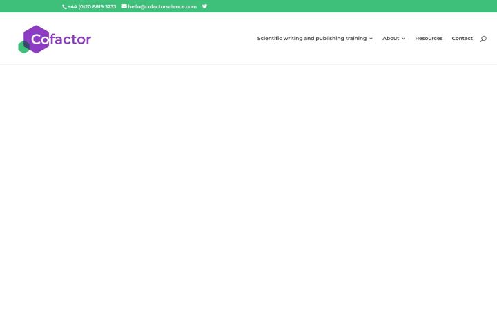 Screenshot of cofactorscience.com