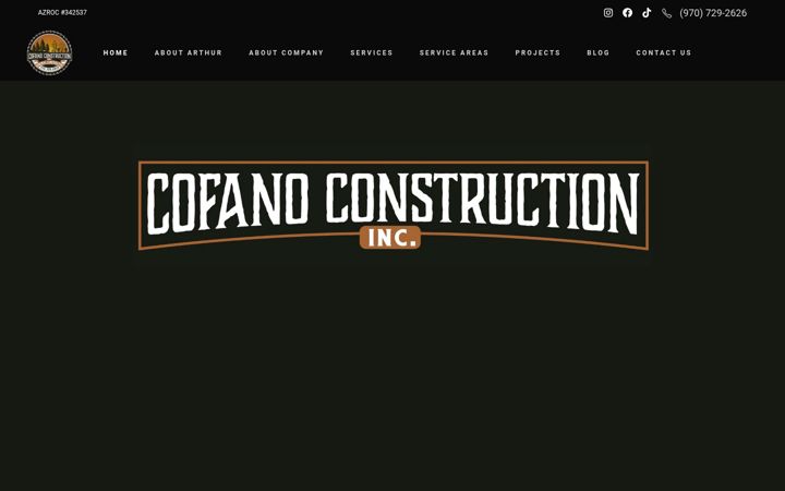 Screenshot of cofanoconstruction.com
